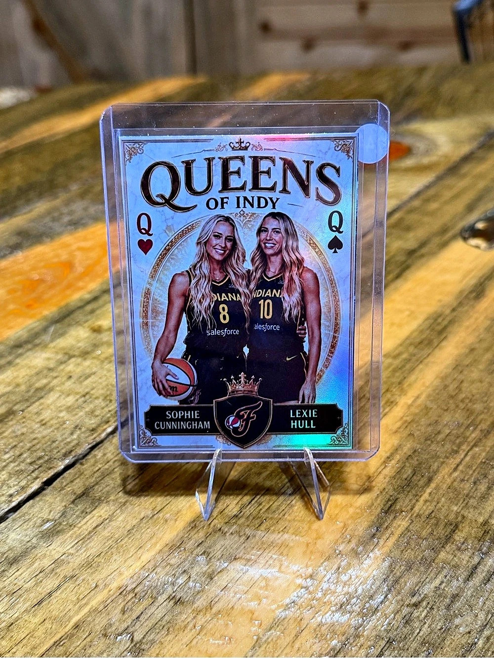 Queens of Indy Sophie Cunningham Lexie Hull Basketball Trading Card